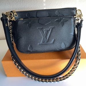 MULTI POCHETTE ACCESSOIRES Monogram Empreinte Leather - Black